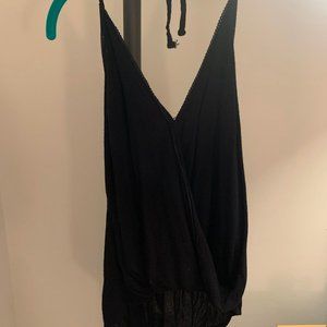 Abercrombie Black Deep-V Tank Top
